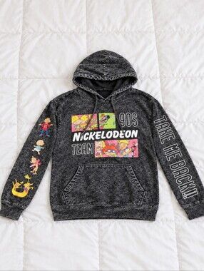 Nickelodeon 90s Team Graphic Hoodie. Mineral Wash. Like New.